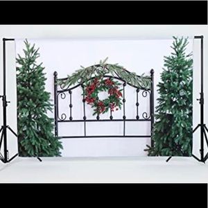 Christmas bed photography backdrop